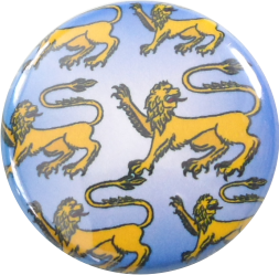 Löwen Button blau